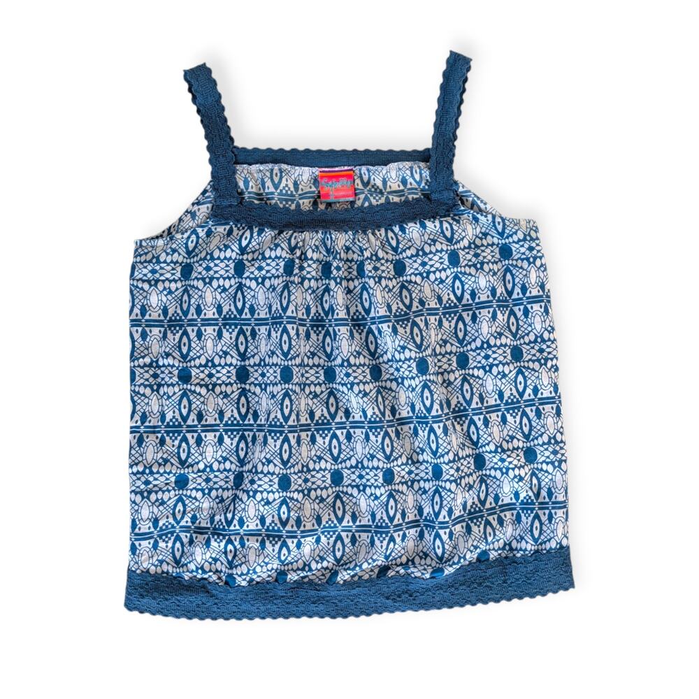 Sleeveless Cotton Top with Crochet Lace Straps ~ Sybilla M